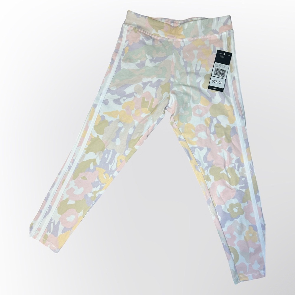 Girls Adidas, Size L, floral active leggings